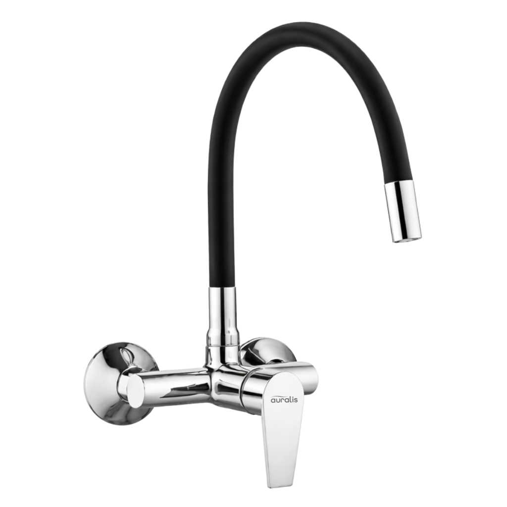 astra single lever sink mixer wall mount flexible spout