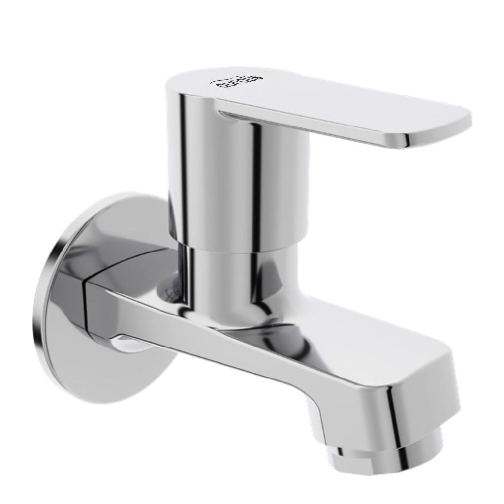 nova bib cock with wall flange