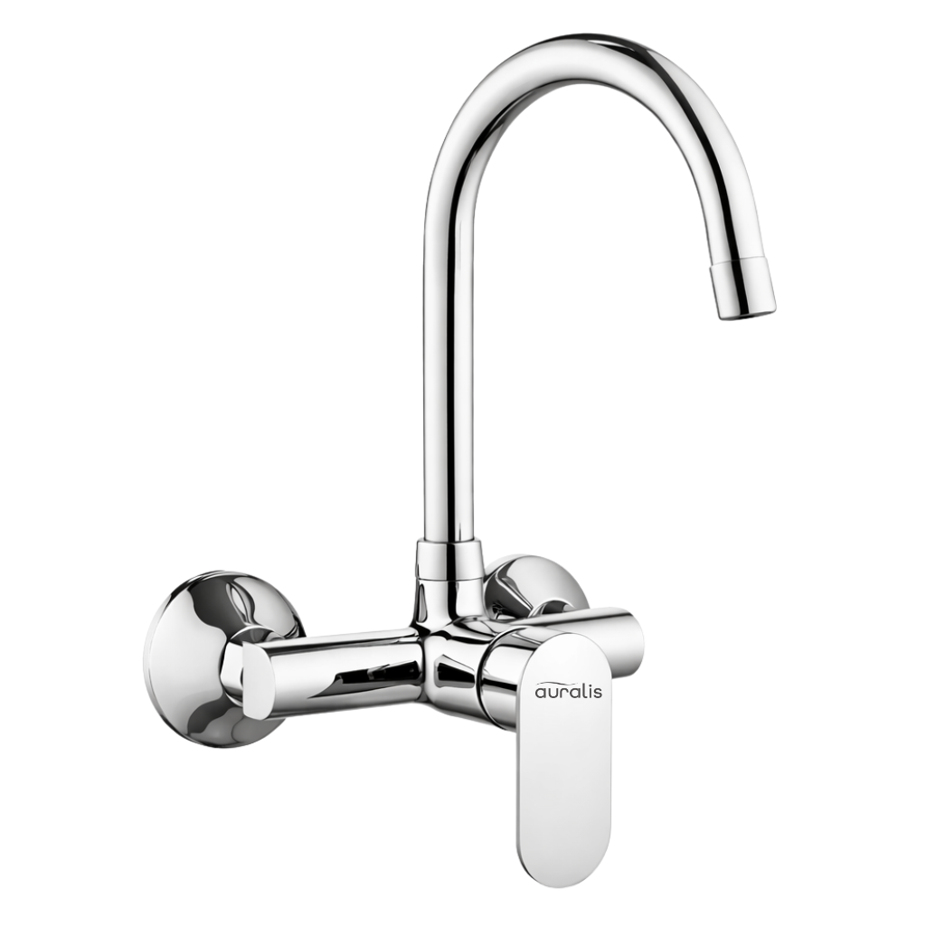 orion single lever sink mixer wall mount extended spout